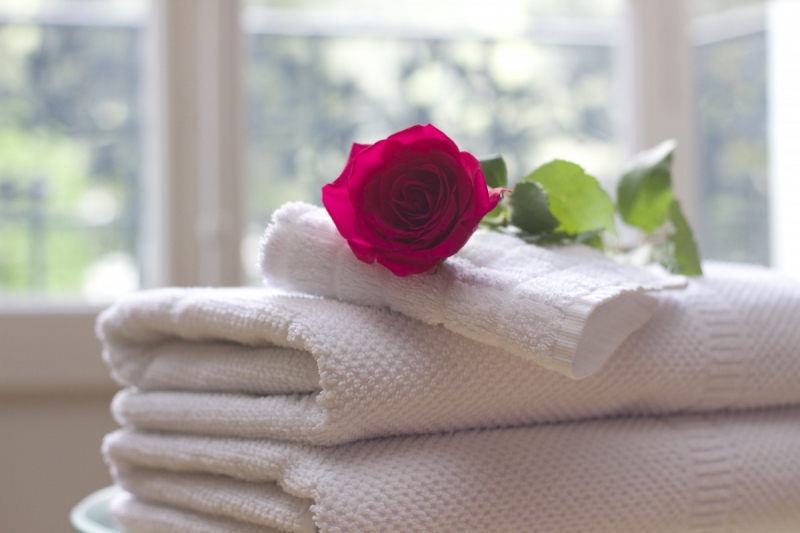 hotel-LA CROIX SUR ROUDOULE-min_towel_rose_clean_care_salon_spa_white_bath-731641